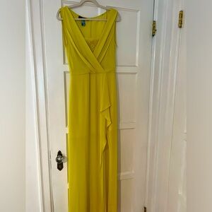 BCBG yellow Koko gown, size 4.